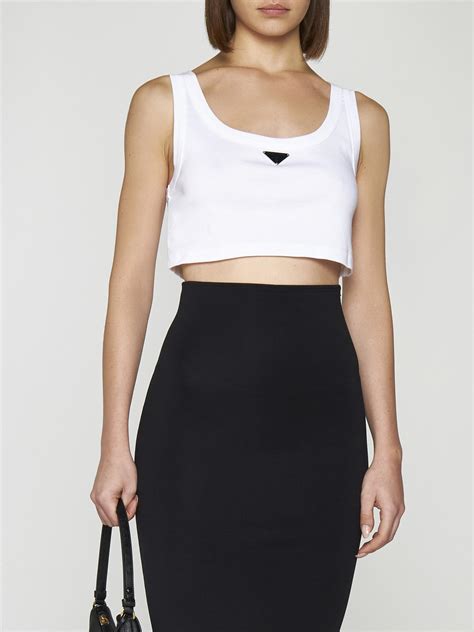 prada crop tank top